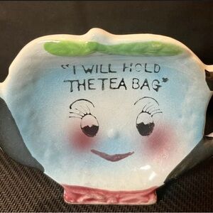 Vintage Whimsical Ceramic Tea Bag Holder